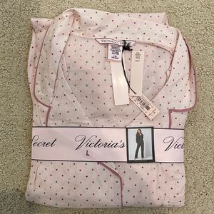 Victoria secret pajama set, pink cotton size large